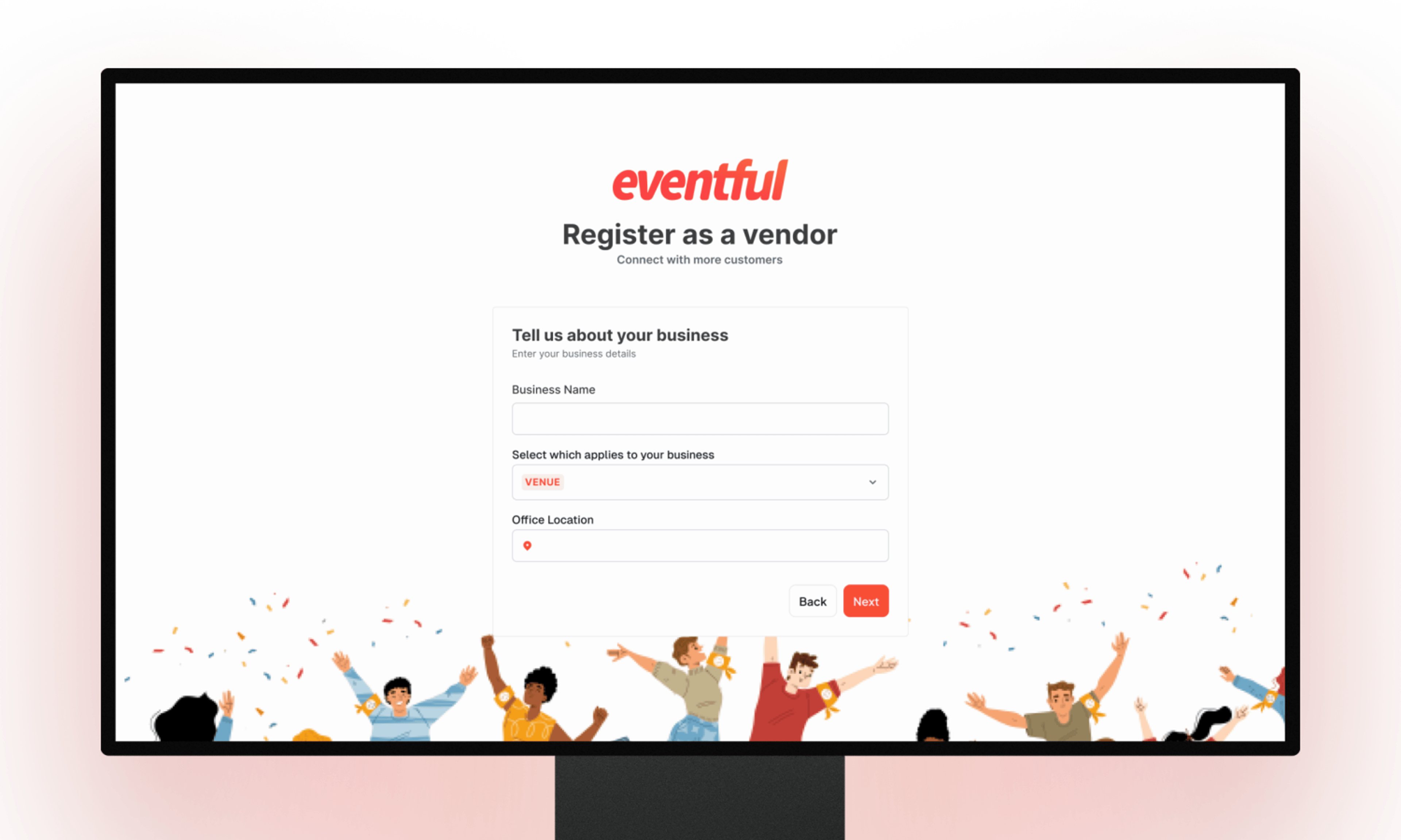 An image showing a screen from Eventful's booked event vendors page