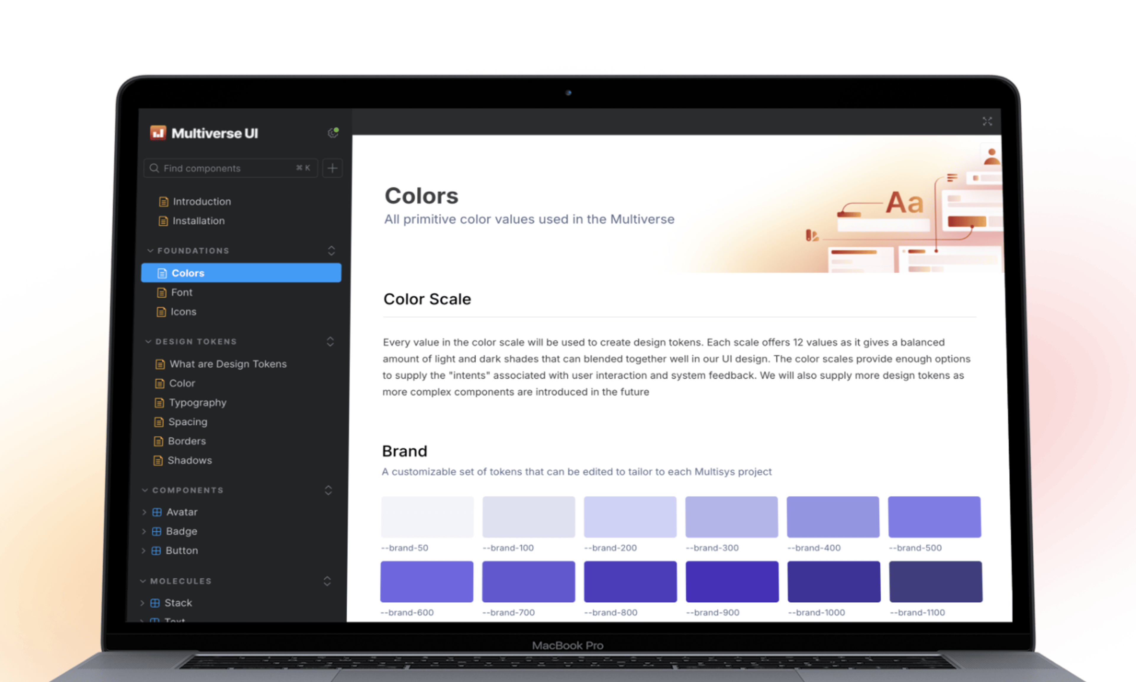 An image where it displays the Multiverse Documentation site made with Storybook